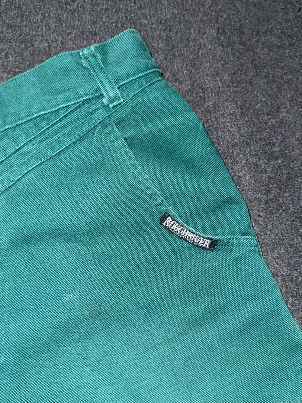 VTG 80s 90s RoughRider Circle T Green High Rise Wedgie Cowgirl Jeans Sz 30 USA - Picture 5 of 12